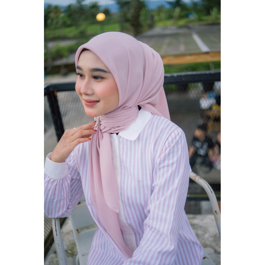 Laura Dress | Dress Stripe Salur Katun Nameera Style