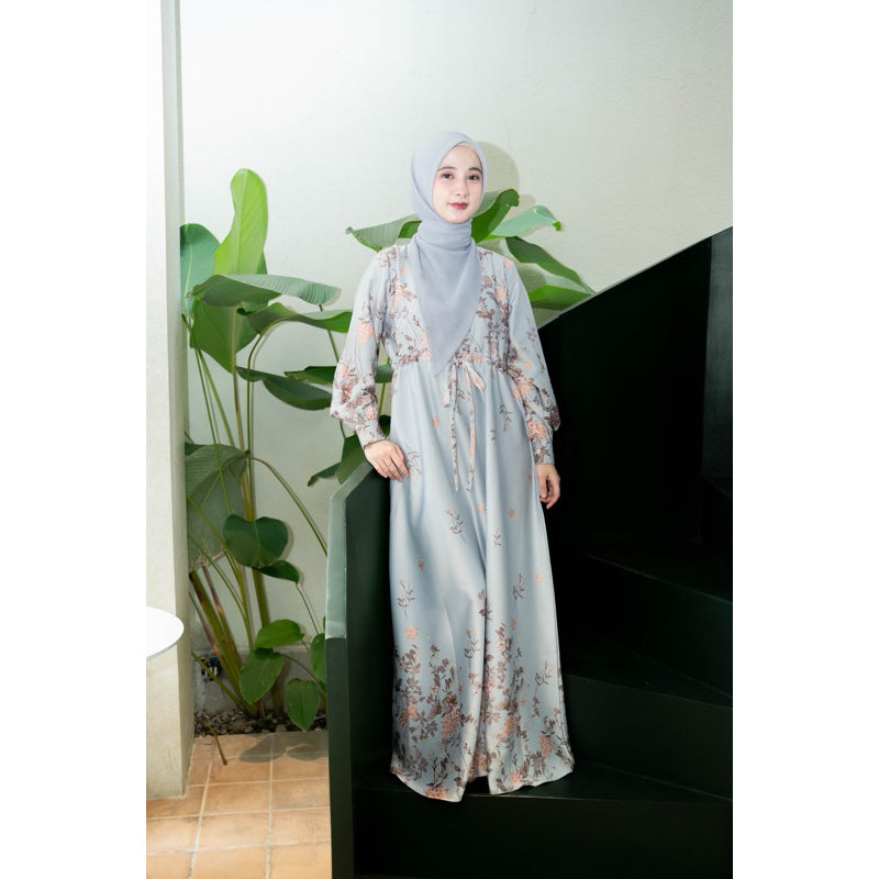 CLARA DRESS - NAMEERA STYLE | Dress Silk Premium Bunga