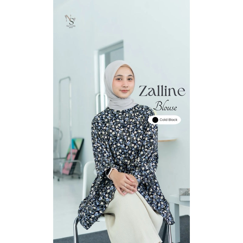 Zalline Blouse - Nameera Style | Atasan Wanita Terlaris  Rayon Motif Bunga,