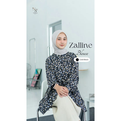 Zalline Blouse - Nameera Style | Atasan Wanita Terlaris  Rayon Motif Bunga,