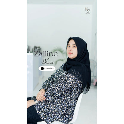 Zalline Blouse - Nameera Style | Atasan Wanita Terlaris  Rayon Motif Bunga,