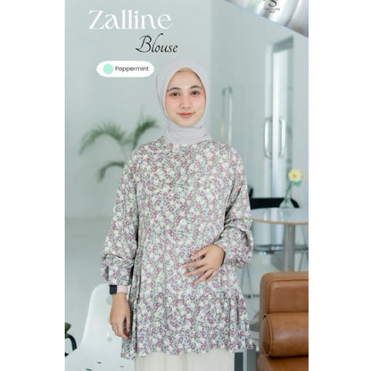 Zalline Blouse - Nameera Style | Atasan Wanita Terlaris  Rayon Motif Bunga,