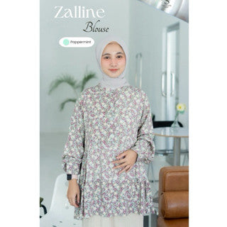 Zalline Blouse - Nameera Style | Atasan Wanita Terlaris  Rayon Motif Bunga,