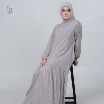 Luna Dress - Nameera Style Dress Rayon Polkadot | Gamis Premium Rayon Busui Friendly