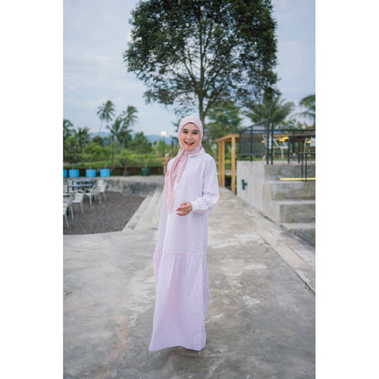 Laura Dress |  Dress Stripe Salur Katun Nameera Style