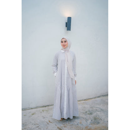 Laura Dress |  Dress Stripe Salur Katun Nameera Style